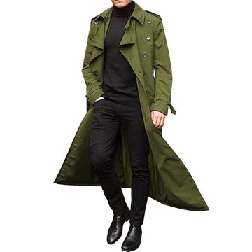 Men's Long Trench Coat Men's Trench Coat - Image 4
