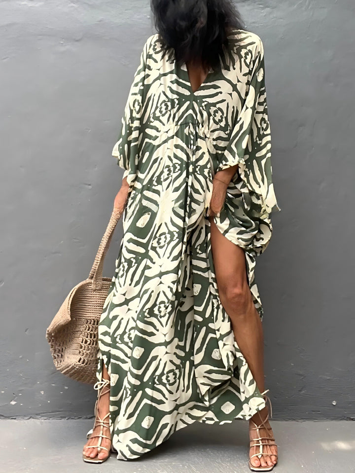 Drawstring Beach Cover-up Sun Protection Clothing Blouse - Image 2
