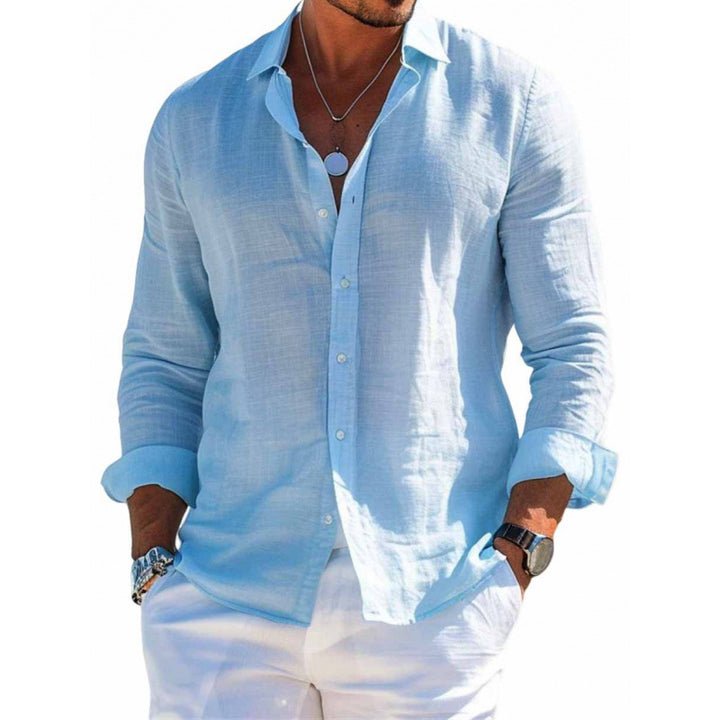 Men's Long Sleeve Casual Shit - Image 9
