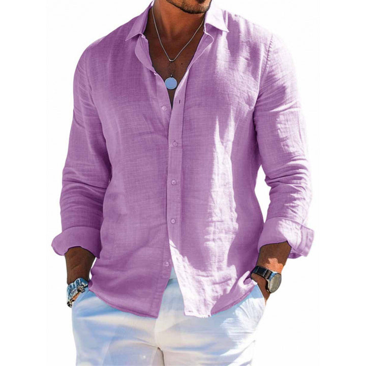 Men's Long Sleeve Casual Shit - Image 10