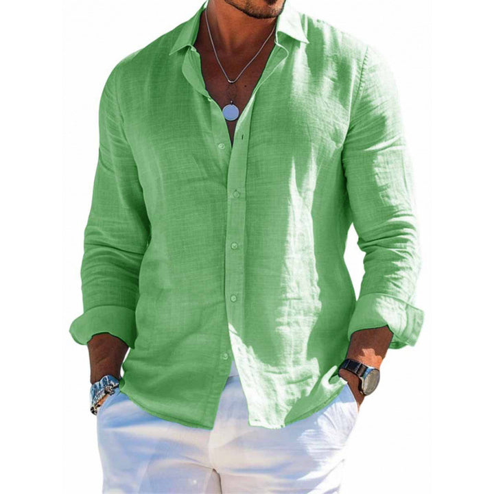 Men's Long Sleeve Casual Shit - Image 12