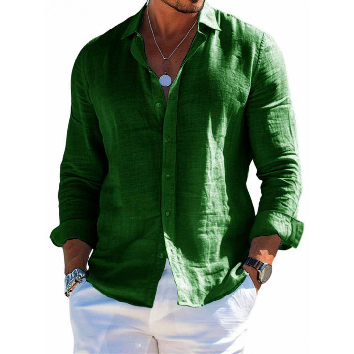 Men's Long Sleeve Casual Shit - Image 2