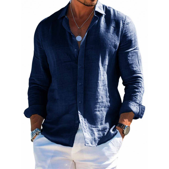 Men's Long Sleeve Casual Shit - Image 3