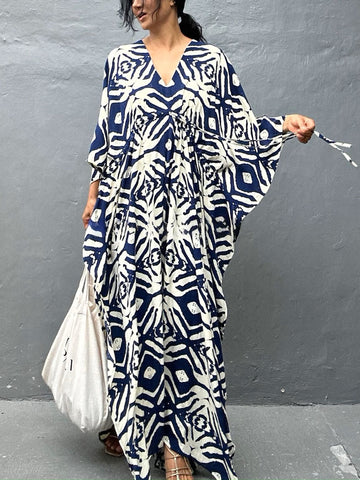 Drawstring Beach Cover-up Sun Protection Clothing Blouse - Image 6