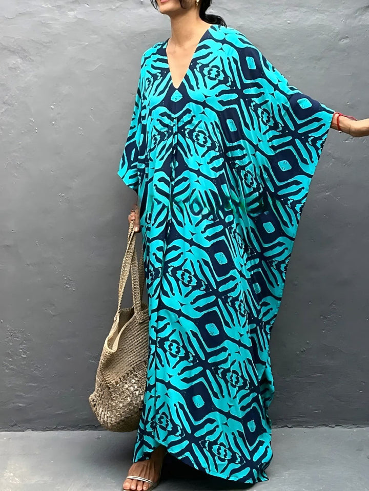 Drawstring Beach Cover-up Sun Protection Clothing Blouse - Image 3